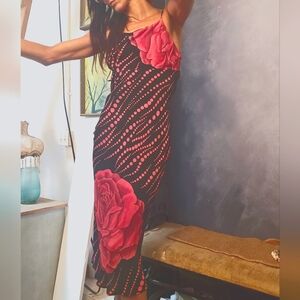 Trippy floral sheath dress